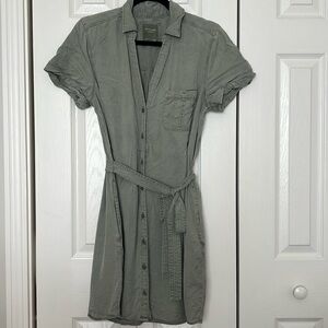 Abercrombie & Fitch, button down, tie waist, short sleeve dress